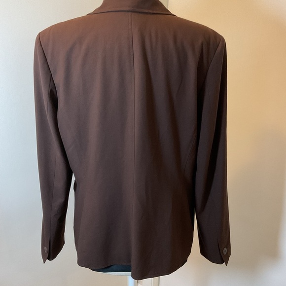 9. Alfani Chocolate Brown Long Sleeve 2 Button Blazer Size 14 - Picture 7 of 7